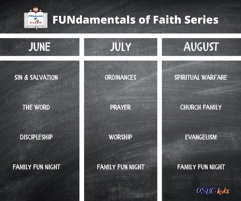 Fundamentals of faith schedule